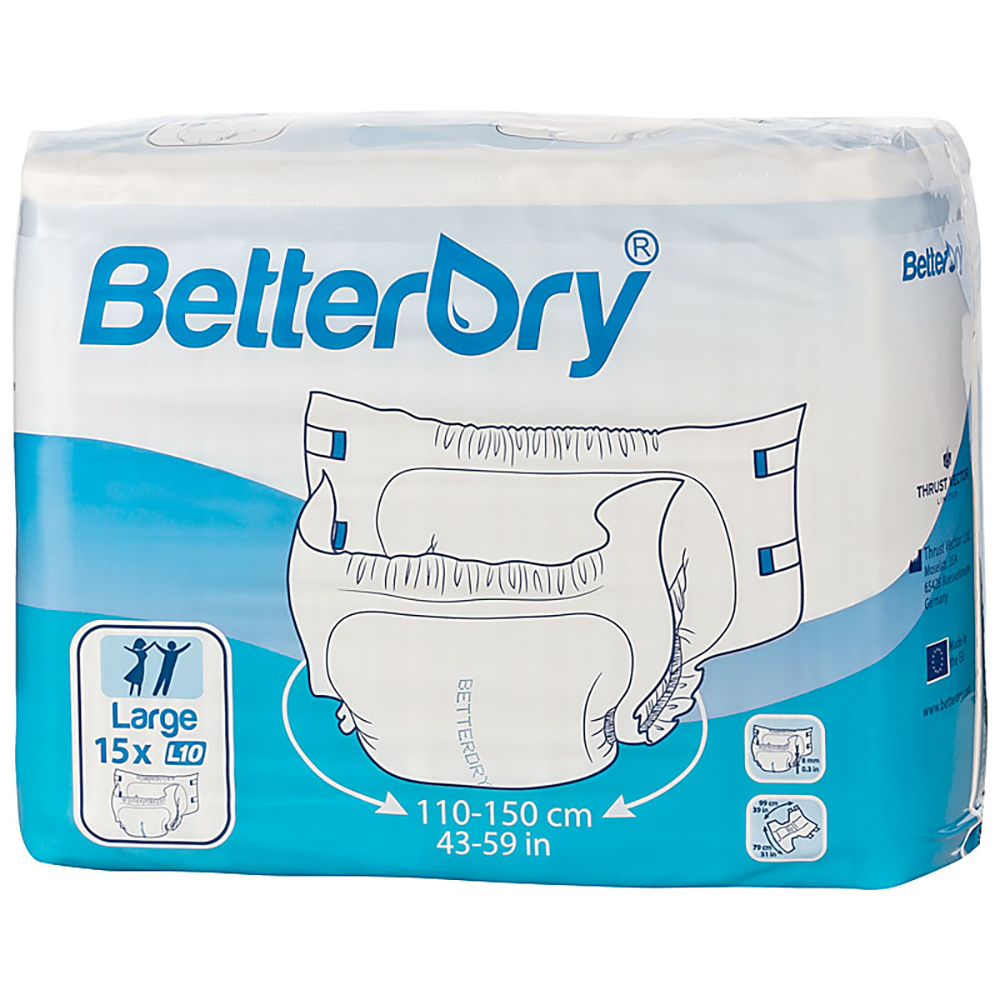 BetterDry Windeln - L10 - 15 Stück