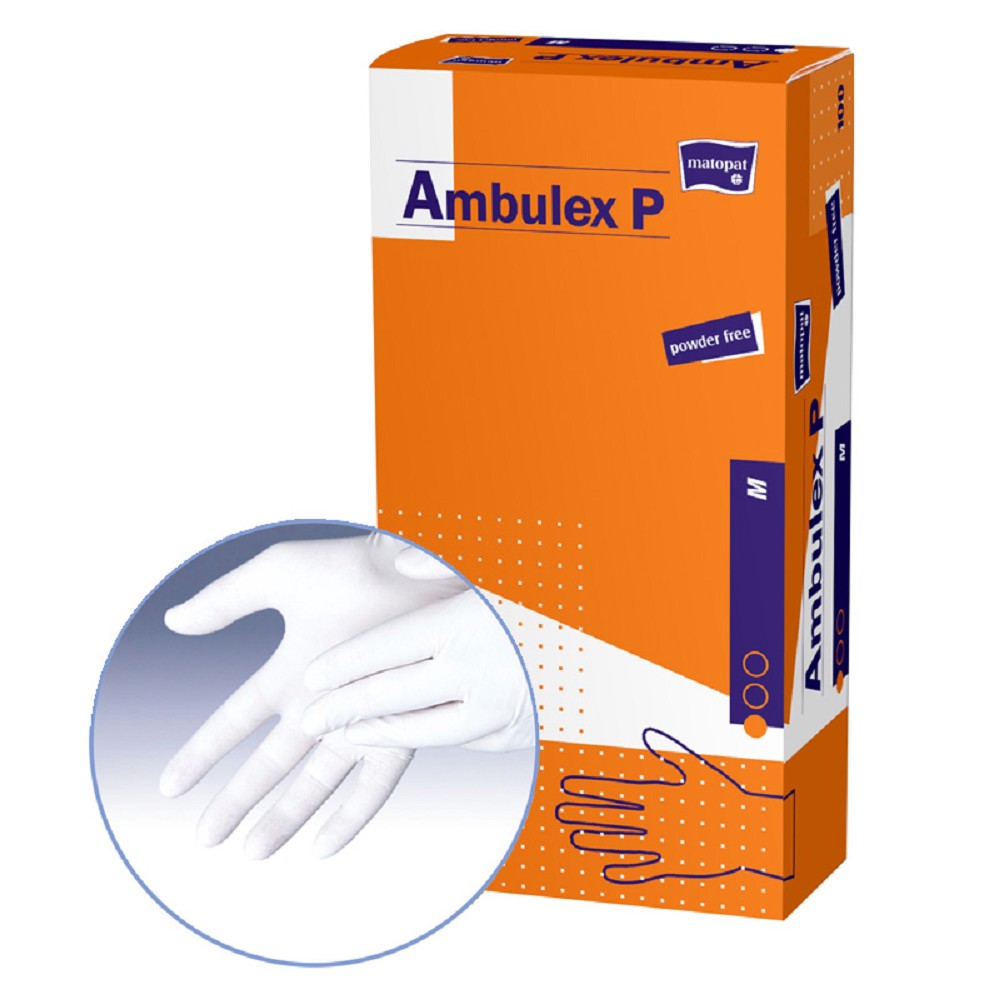 Ambulex Latexhandschuhe - ungepudert - 100 Stück (M)